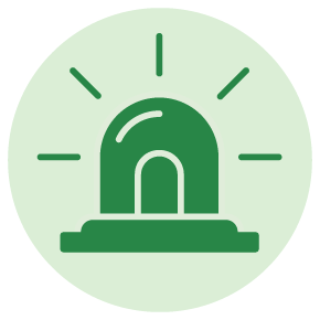 Alert Icon to signify a safer borough for all