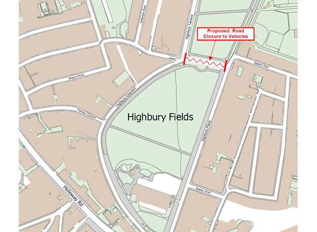 Highbury Fields road closure