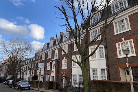 A wide view of Tyndale flats on a sunny day