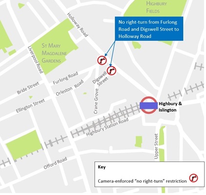 Map of the Furlong Road scheme