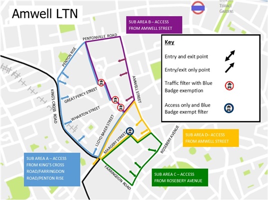 Map of the Amwell LTN